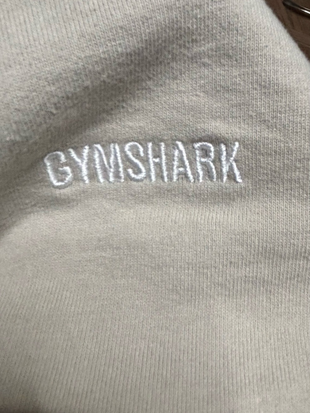 Gymshark Men's Zip-Up Sweater in Light Beige - Picture 4 of 8
